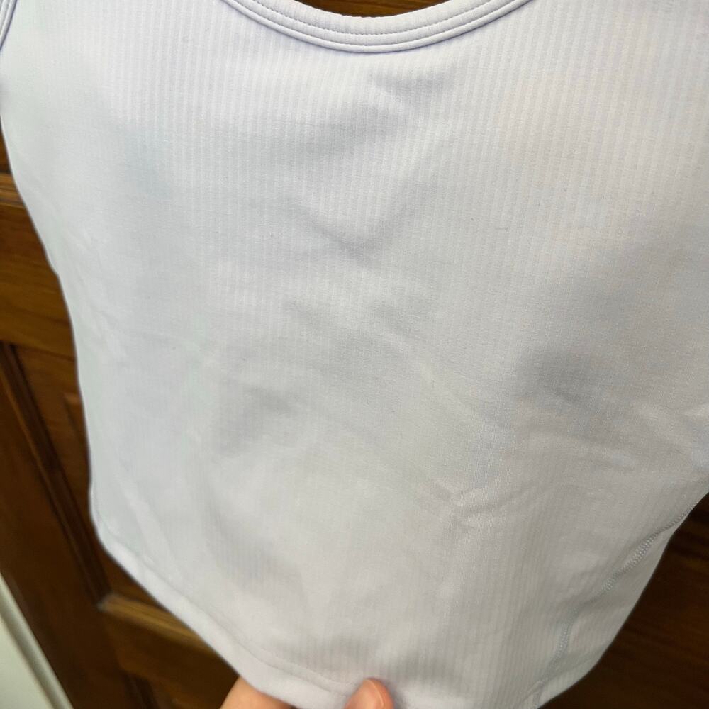 Lululemon Wunder Train U-Neck Ribbed Tank Top A/B Cup Lavender Frost sz 6 NWT's - Picture 8 of 12